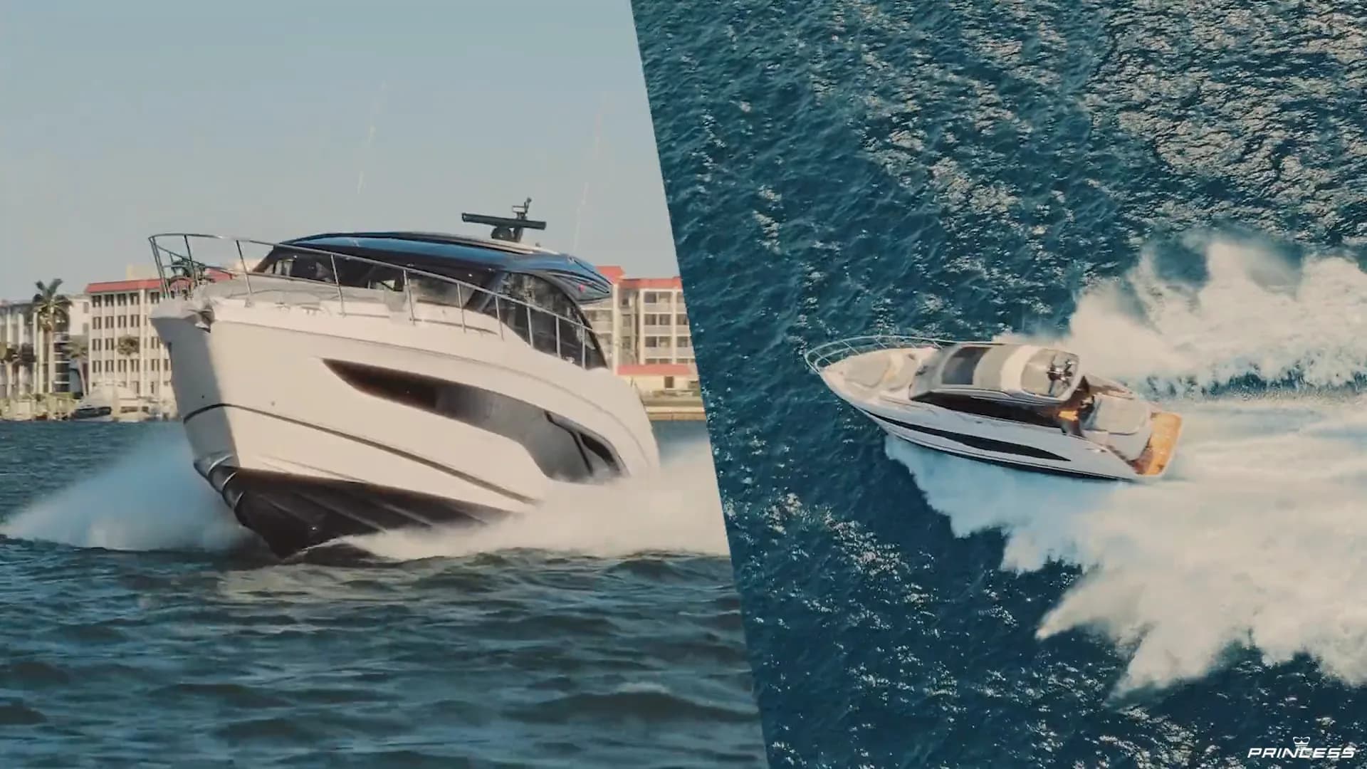A motor yacht anchored in a secluded cove between rocky cliffs