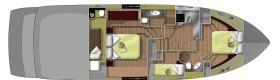 Sessa Marine C54 - lower deck